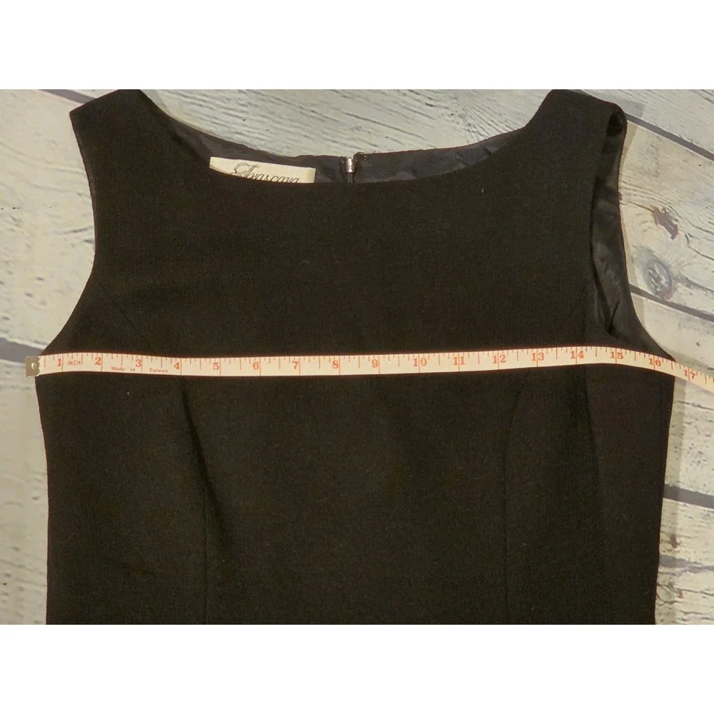 Frascara Beker Fashions Toronto Vintage 100% Wool, Lined Sz 8 Little Black Dress
